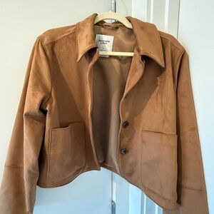 Abercrombie Vegan Suede Jacket - Toasted Taupe